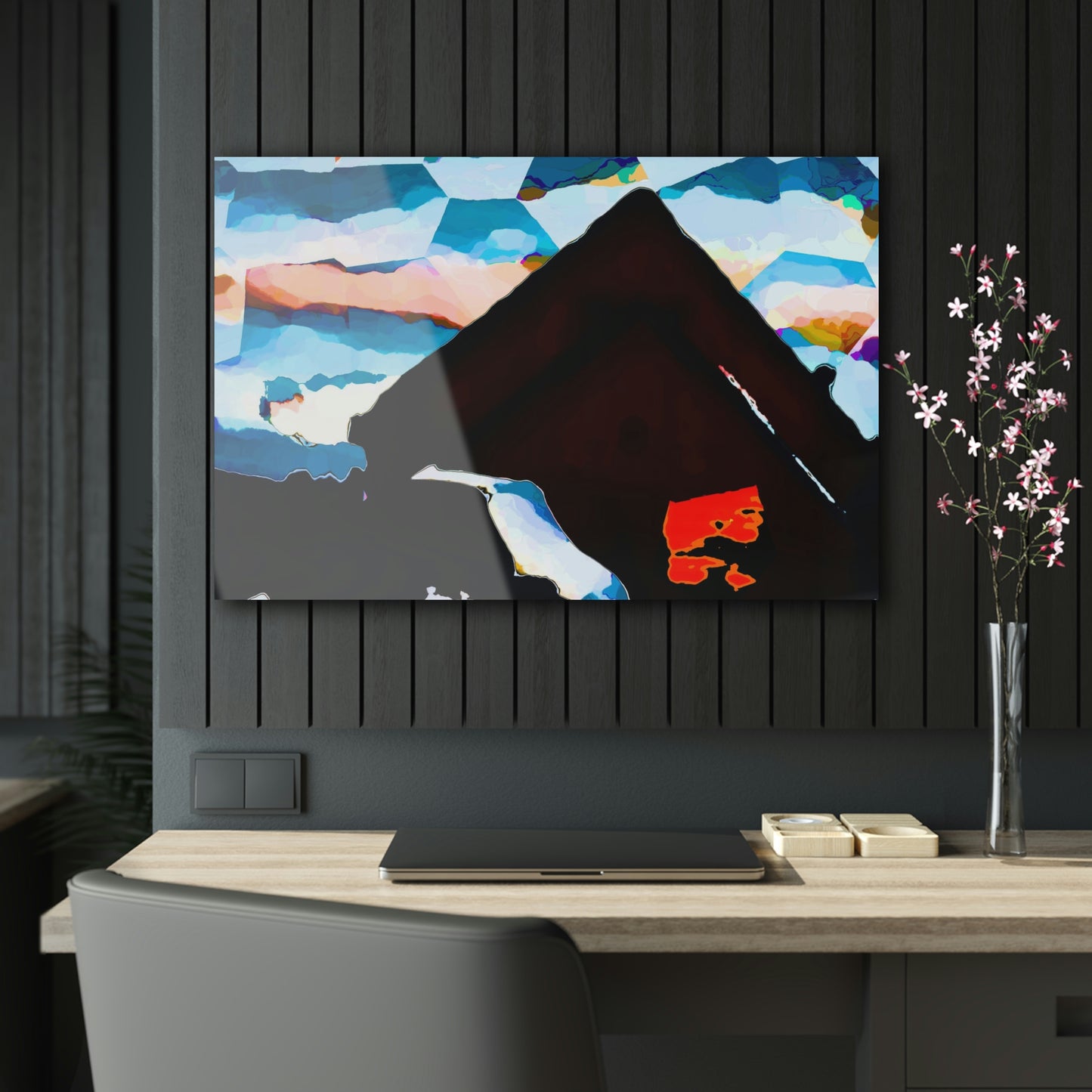 Acrylic Prints ... After An Intense Snow Storm ... 'Digging Out' ... A Vehicle & Cabin "In The Mountains" ... March 2023 ... Original Works ...