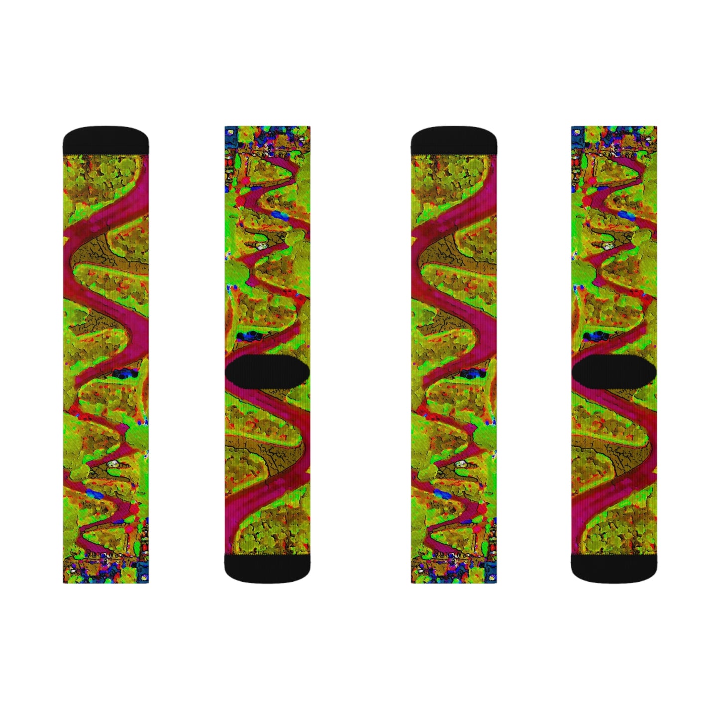 Sublimation Socks ... A Crazy Street ... 'Eight Winding Curve-Switchbacks' ... "Lombard Street, San Francisco, CA' ... Family Archives: 1970's ... Original Works ...