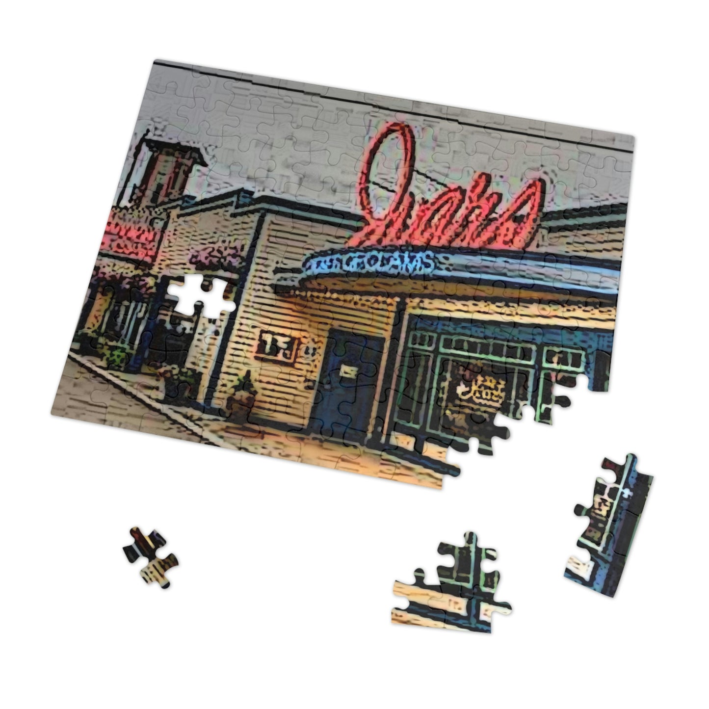 Jigsaw Puzzle (30, 110, 252, 500,1000-Piece) ...  In-A-Hurry & Stressed? ... Remember: Keep "Clam" ... Clam_Happy ...  'Ivars: Seattle Waterfront' ... Personal Archives ... Original Works ...
