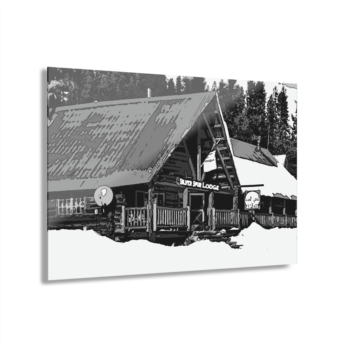 Acrylic Prints (French Cleat Hanging) ... A Beautiful Lodge & Back-Country Outfitter In A Mountain Town ... 'Dixie, Idaho, November 2022' ... Original Works ...