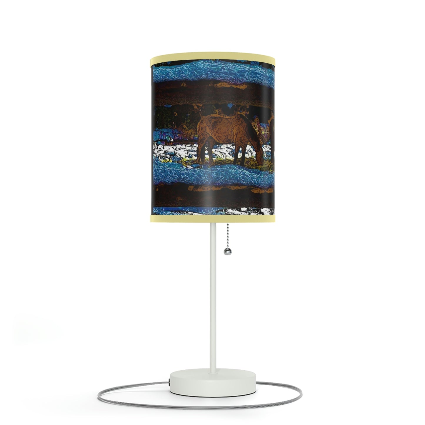 Lamp on a Stand, US|CA plug ... Corraled Horses In Winter ... Central Idaho, 5,600 Ft. Elevation