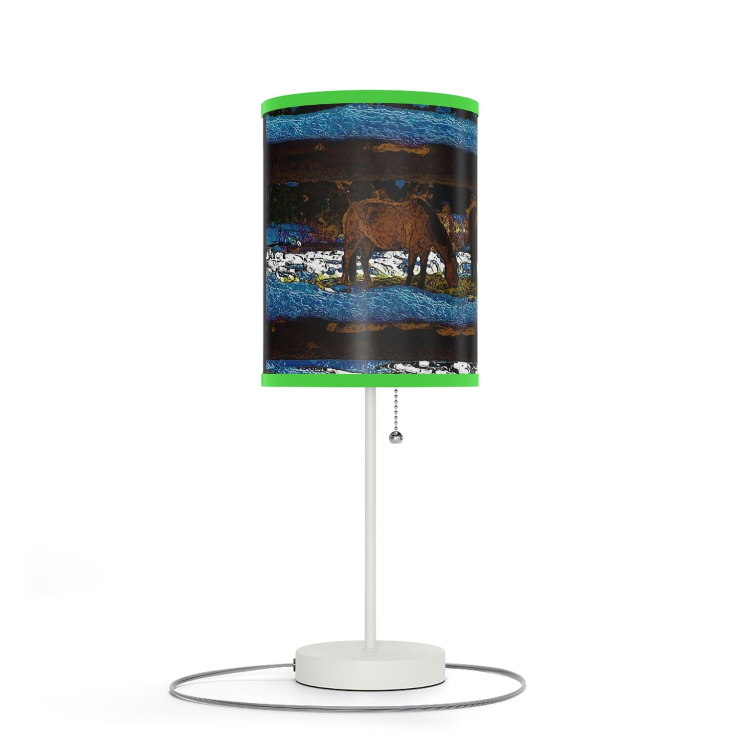 Lamp on a Stand, US|CA plug ... Corraled Horses In Winter ... Central Idaho, 5,600 Ft. Elevation