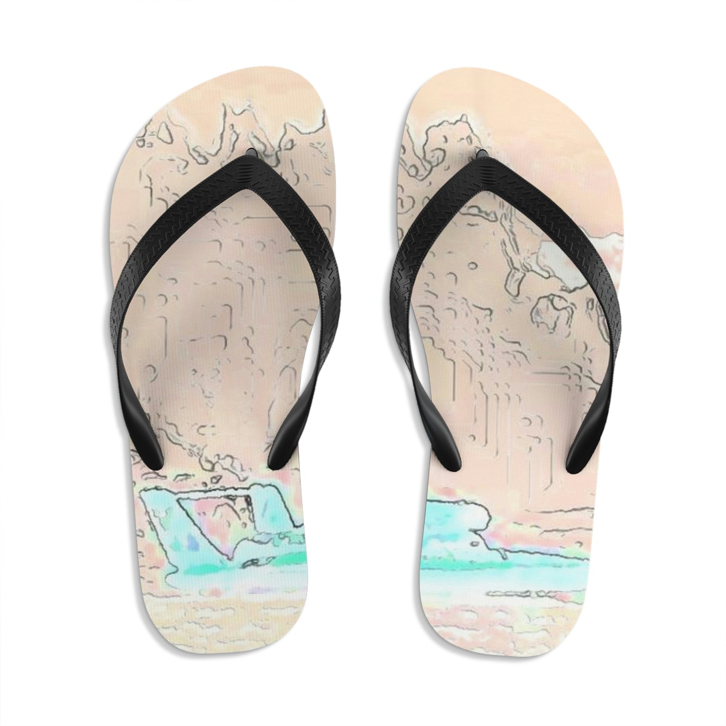 Unisex Flip-Flops ...  Seattle Columbia Cup On Lake Washington ... "Dave Wilcox Heads For The Win" ... Associate Gift-Photo ... Original Works ...