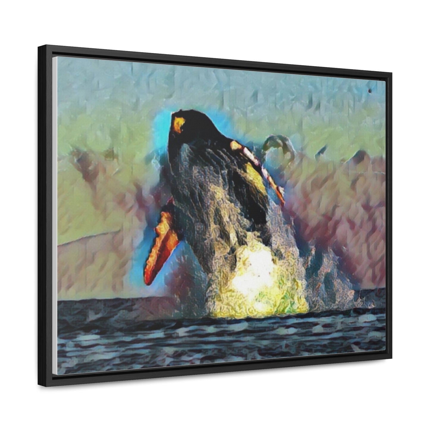 Gallery Canvas Wraps, Horizontal Frame ... An Extraordinary Humpback Breach ... 'With Explosive Energy' ... Family Archives (KPH) ... Circa: 21st Century. Maui, HI ... Original Works ...