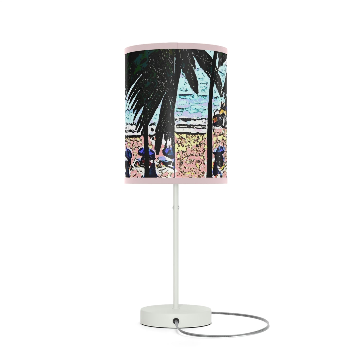 Lamp on a Stand, US|CA plug ... "A Beautiful Beach Amongst The Palms" ... The Outrigger Waikiki, Honolulu, Oahu ... Original Works ...