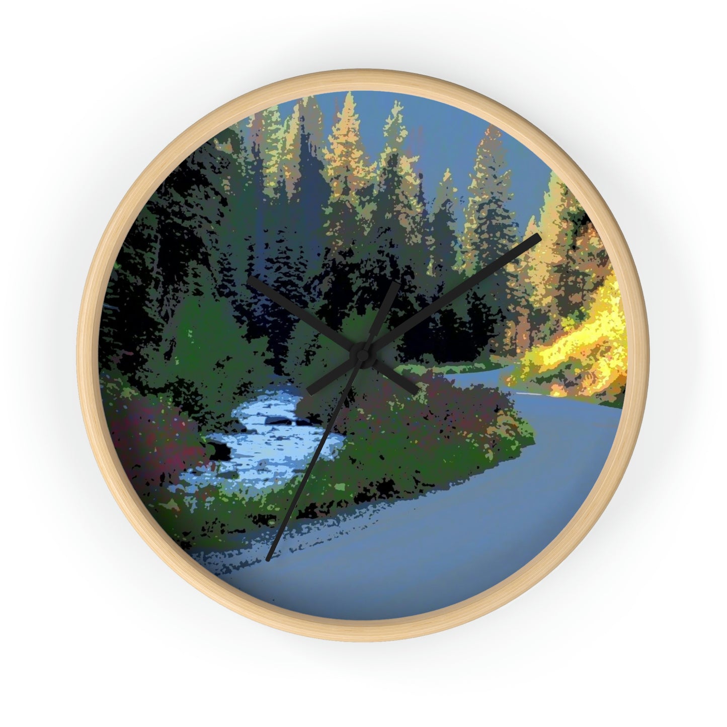 Wall clock ... The Road ... The River ... "Which Paralles The Curvilinear Nature Of-The-Other?" ... Red River, Idaho