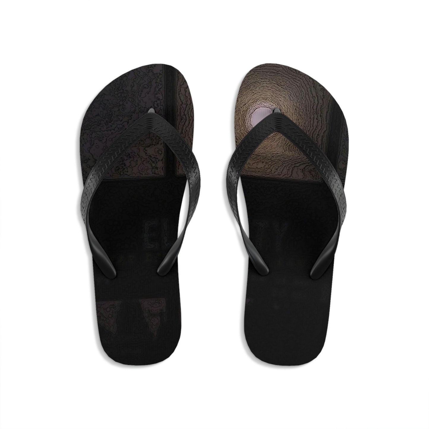 Unisex Flip-Flops ... Car Approaches From The Stern ... Moon Ascendary From The Bow ... "Two Friendly Travellers On A Cold Night Near Elk City" ... C