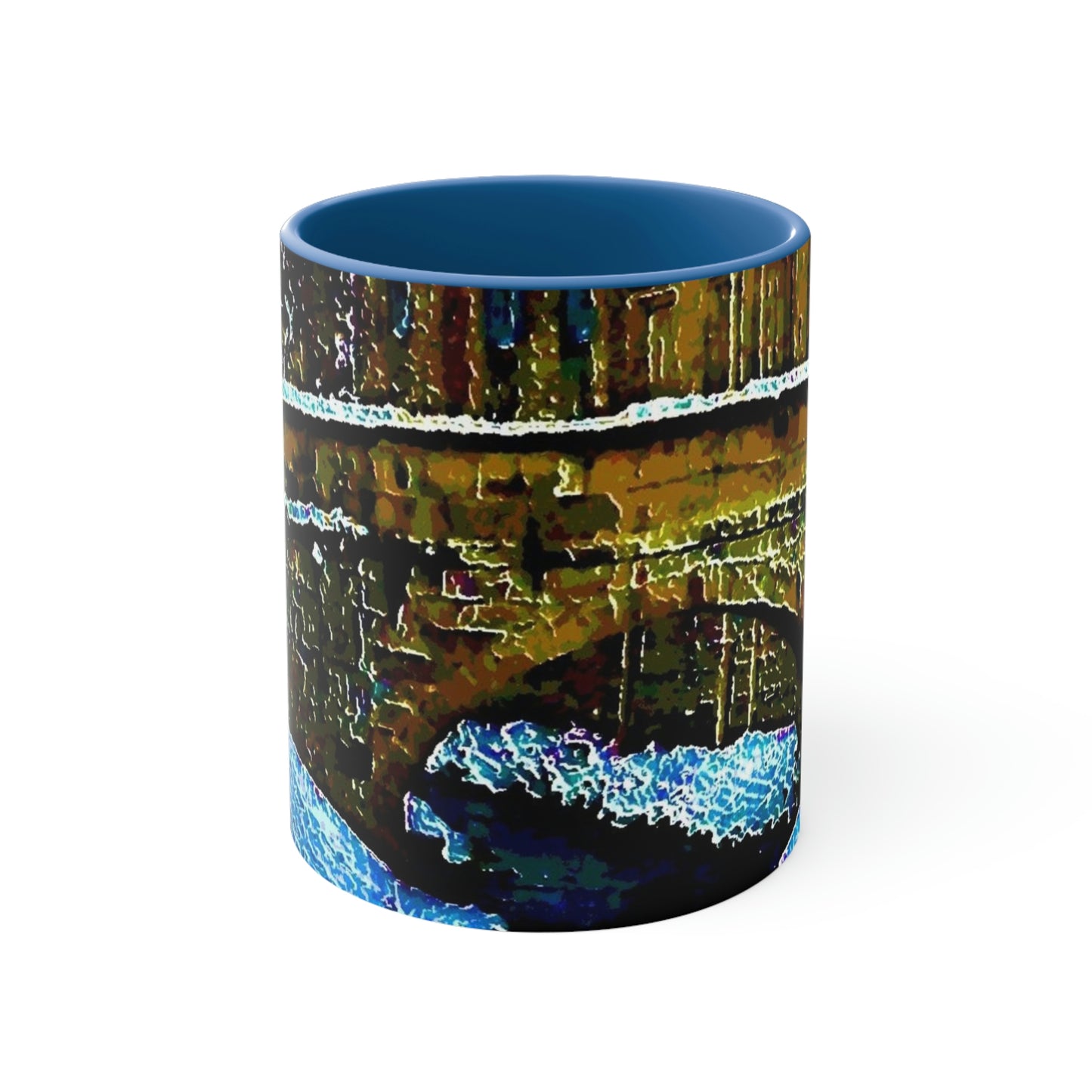 Accent Coffee Mug, 11oz ...  Walikng The Streets & Alleys ... 'Strolling The Canals ... '  ... Original Works  ...