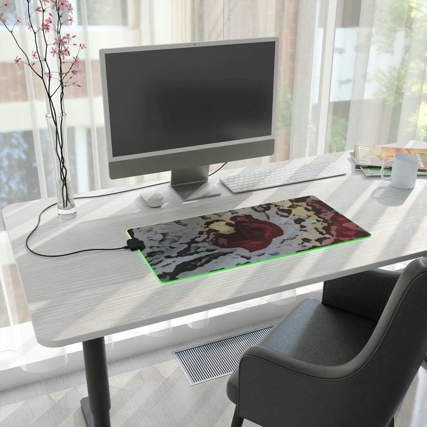 LED Gaming Mouse Pad ... "A Friendly Flower" ... Pointsettia 'Pointing' ... Original Works ... (Supplied Photograph) ...