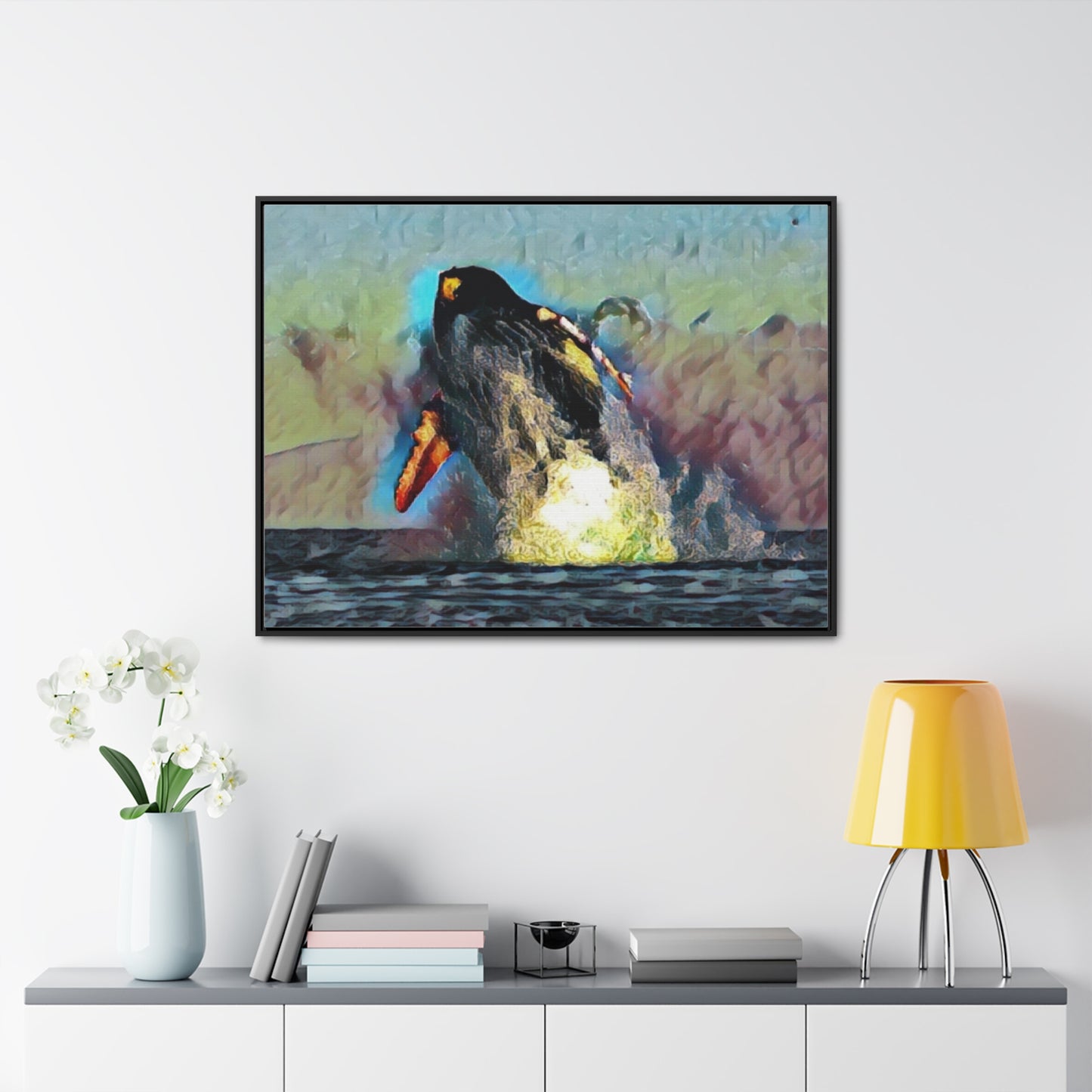 Gallery Canvas Wraps, Horizontal Frame ... An Extraordinary Humpback Breach ... 'With Explosive Energy' ... Family Archives (KPH) ... Circa: 21st Century. Maui, HI ... Original Works ...