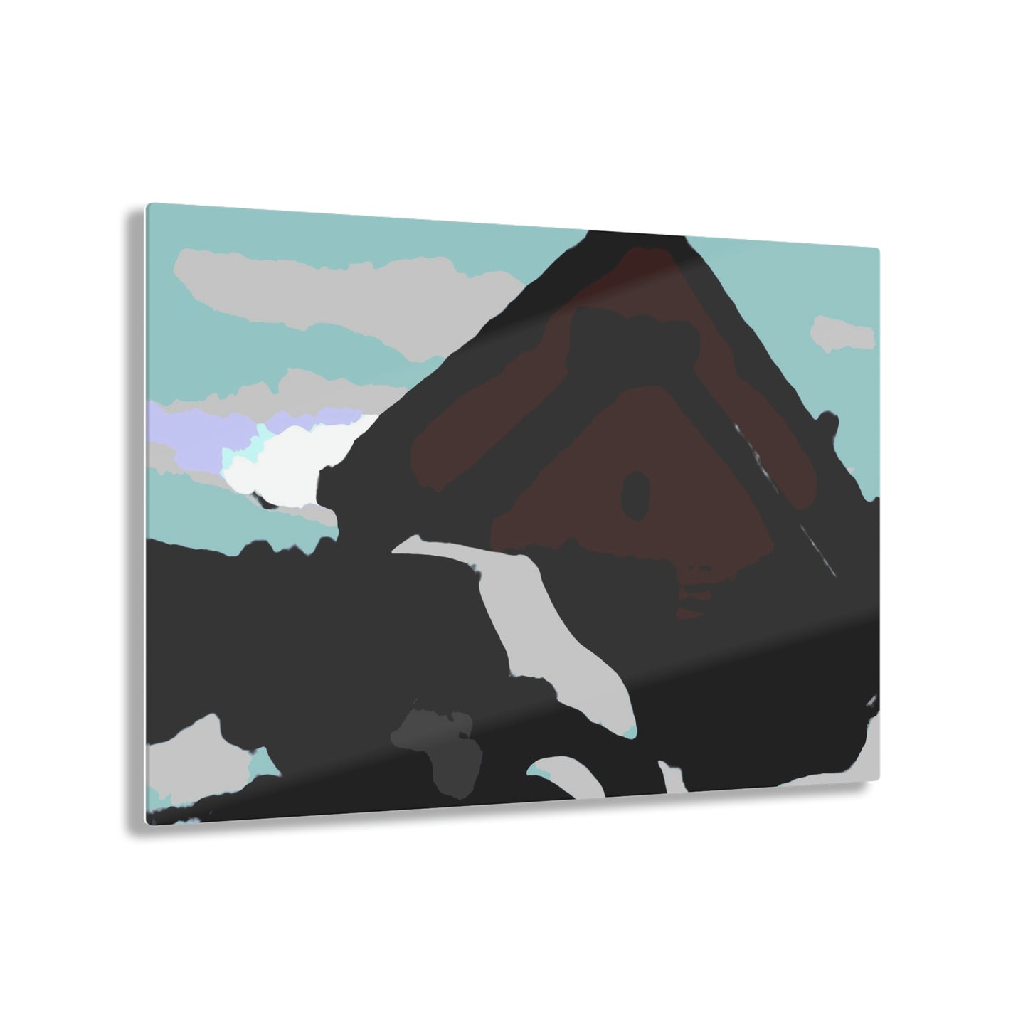 Acrylic Prints ...  After An Intense Snow Storm ... 'Digging Out' ... A Vehicle & Cabin "In The Mountains" ... March 2023 ... Original Works ...