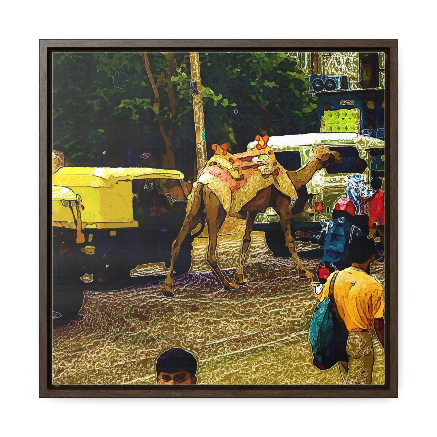 Gallery Canvas Wraps, Square Frame ... "Truckin'-Up-To-Buffalo ... 'Oops - Wrong Country' ... Truckin'-Up-To-New Delll -'E' ... " ... (Delhi, India) ... 5July2007. Original Works ...