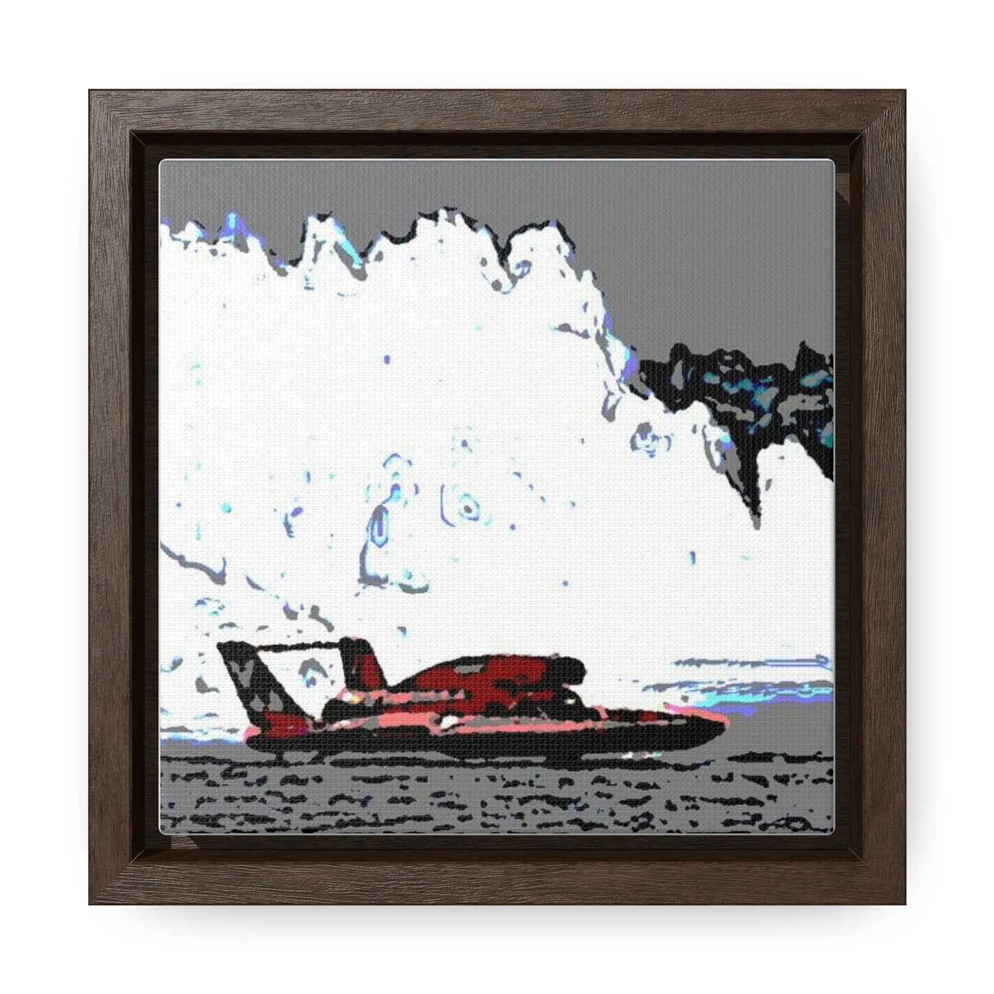 Gallery Canvas Wraps, Square Frame ...  Seattle Columbia Cup On Lake Washington ... "Dave Wilcox Heads For The Win" ... Associate Gift-Photo ... Original Works ...