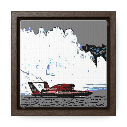 Gallery Canvas Wraps, Square Frame ...  Seattle Columbia Cup On Lake Washington ... "Dave Wilcox Heads For The Win" ... Associate Gift-Photo ... Original Works ...