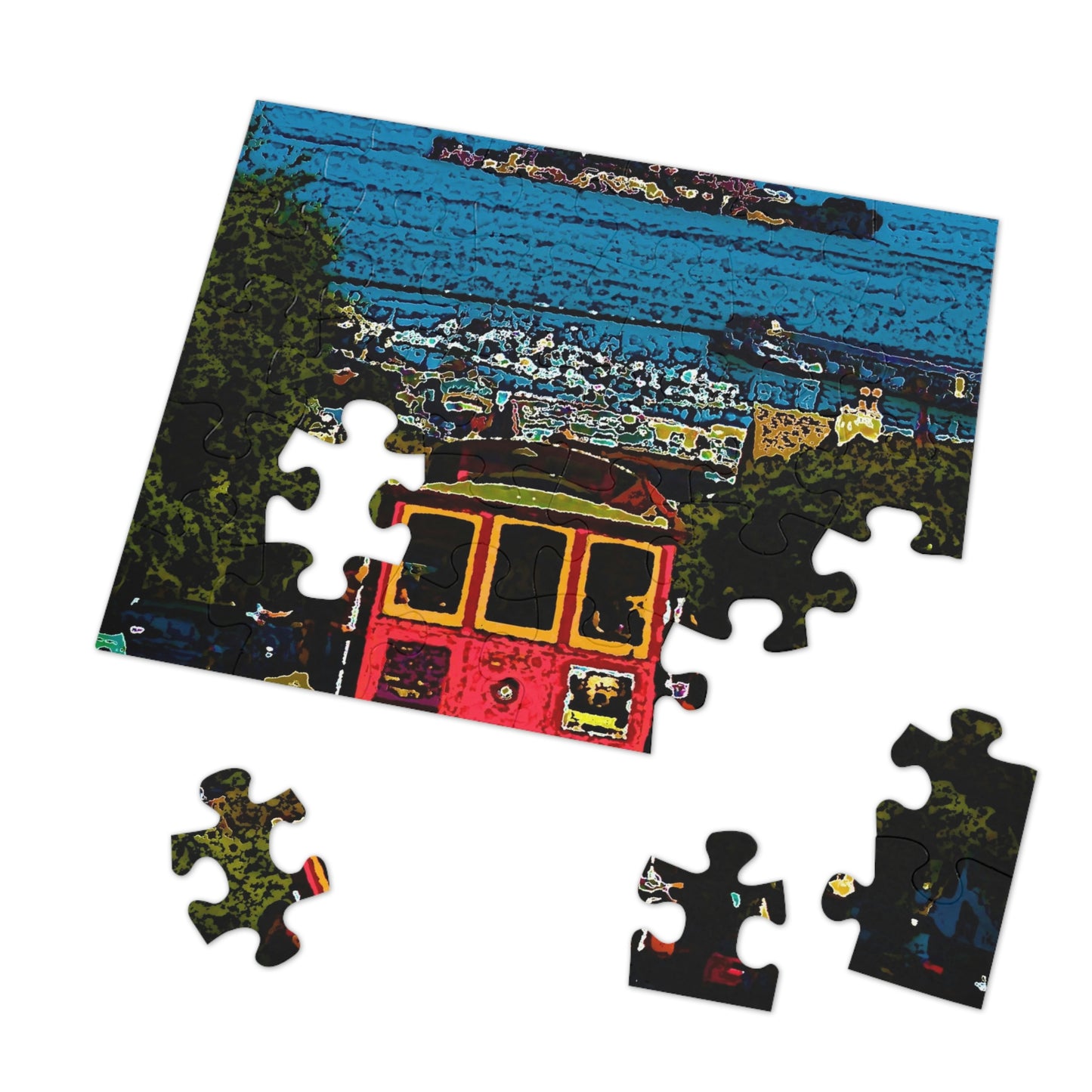 Jigsaw Puzzle (30, 110, 252, 500,1000-Piece) ... San Francisco ... 'A Rice-A-Roni-A-San Francisco Treat' ... "A Cable Car Classic" ... Family Archives: 1973 ... Original Works ...