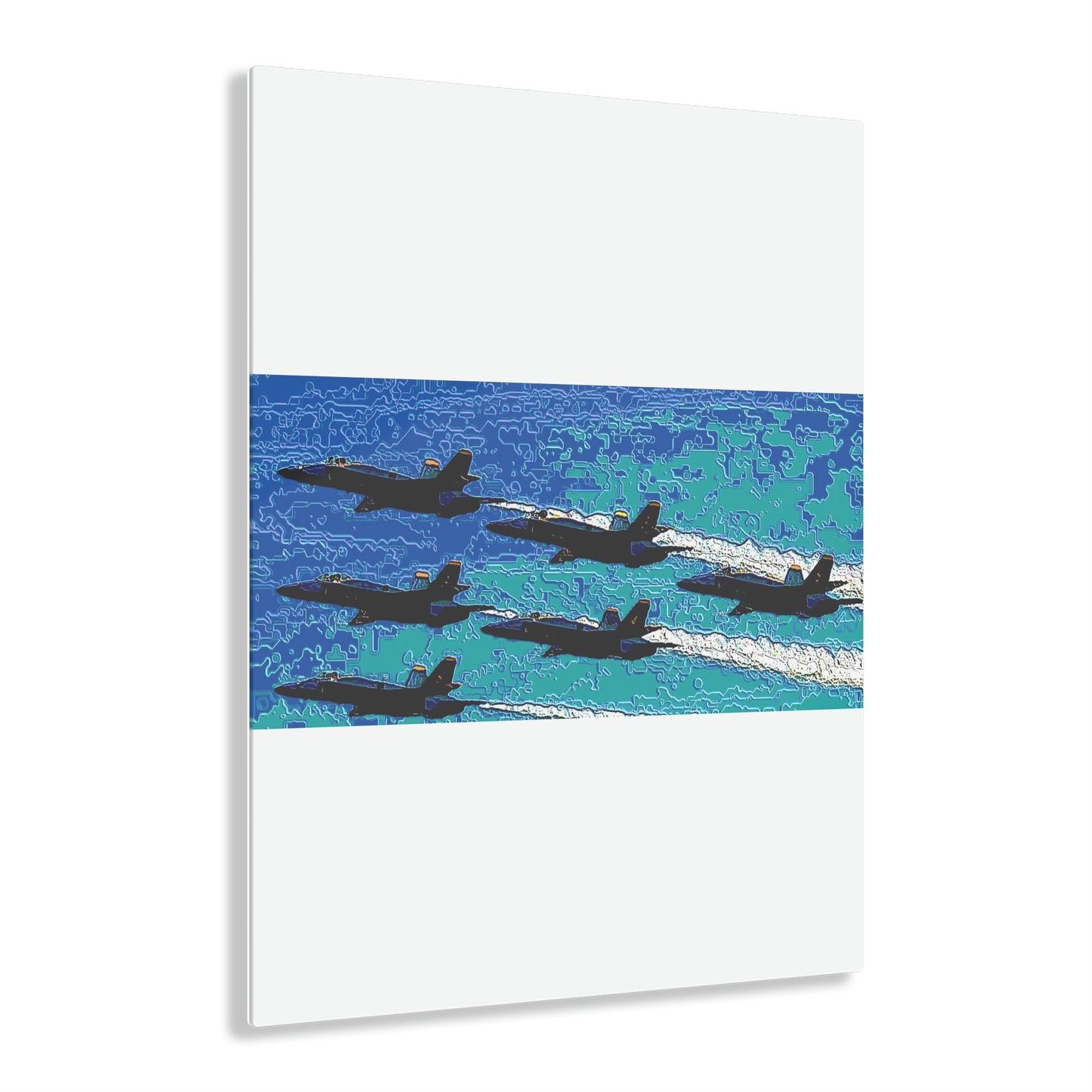 Acrylic Prints ... Seattle Seafair ..."Blue Angels Run Over Lake Washington" ... Circa Mid 1980's ... Dr FJ Holt ... Original Works ...