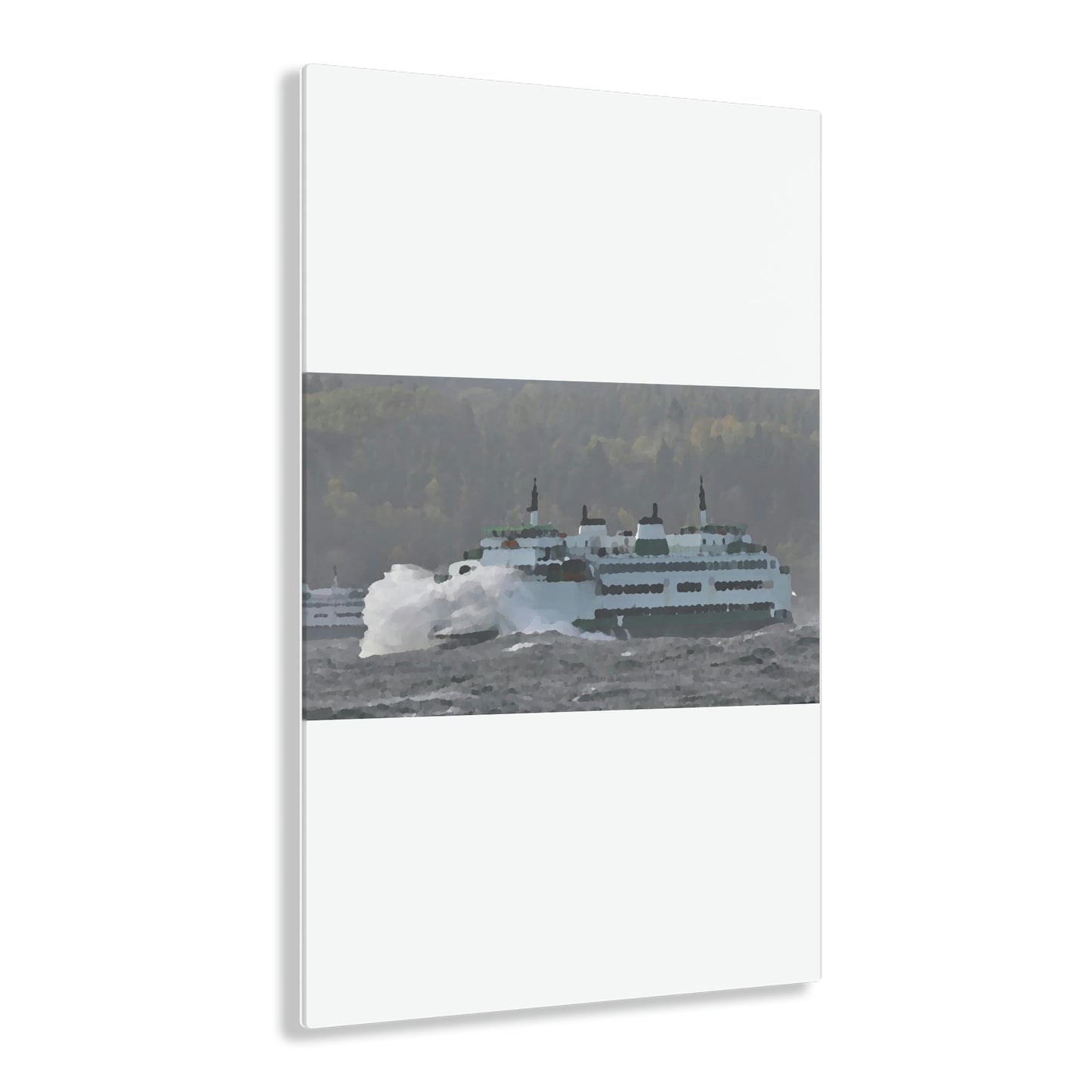 Acrylic Prints ... WADOT Ferry Crossing ... "A Very Rough Day" ... Mulkiteo Route ... Family Archives ... Early 1990's' ... Original Works ...