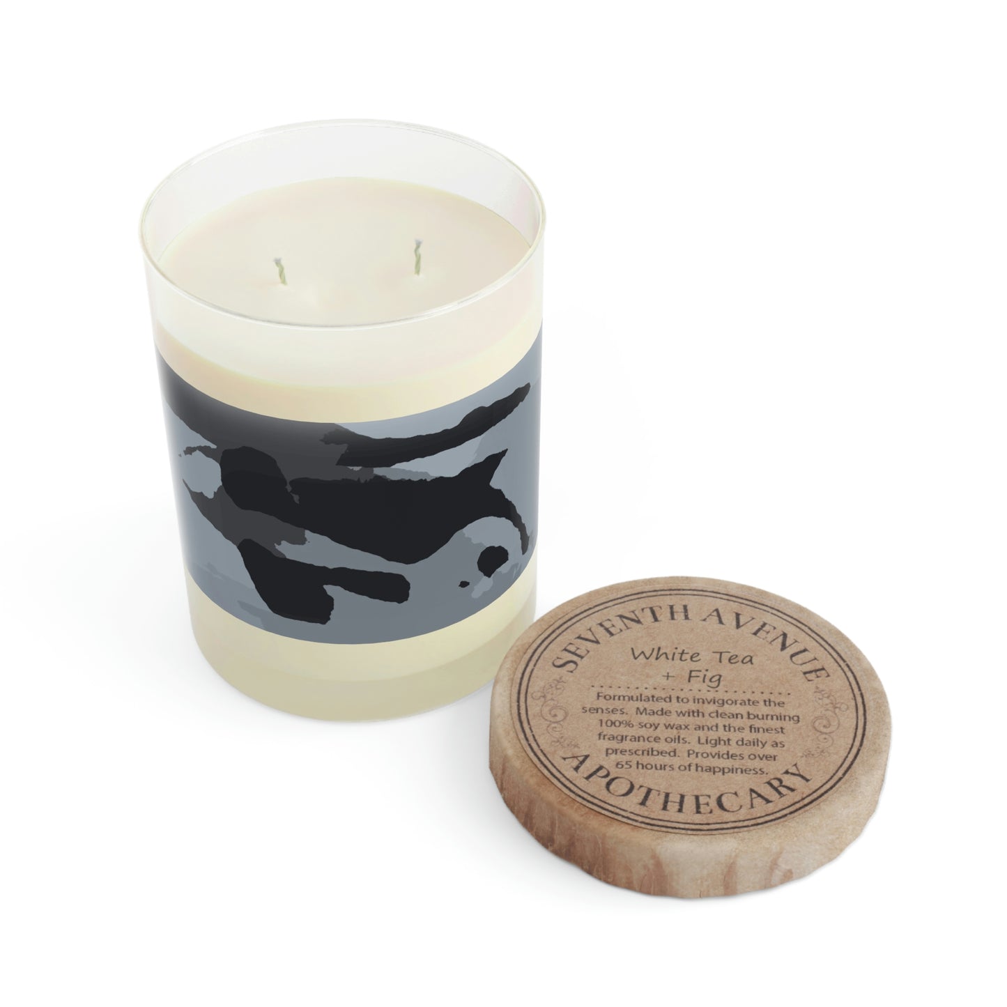 Scented Candle - Full Glass, 11oz ...  'Right Next To Us ... Whale Watch Salish Sea' ... Summer 2012 ... Friday Harbor, San Juan Island, WA ...