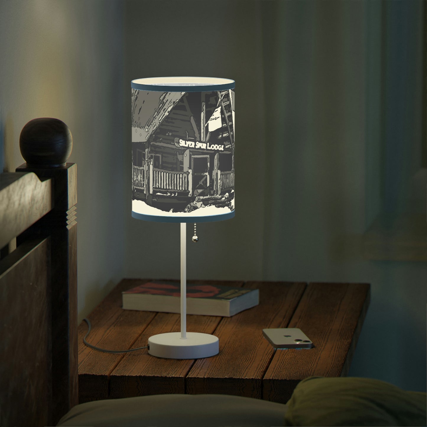 Lamp on a Stand, US|CA plug ... A Beautiful Lodge & Back-Country Outfitter In A Mountain Town ... 'Dixie, Idaho, November 2022' ... Original Works ...
