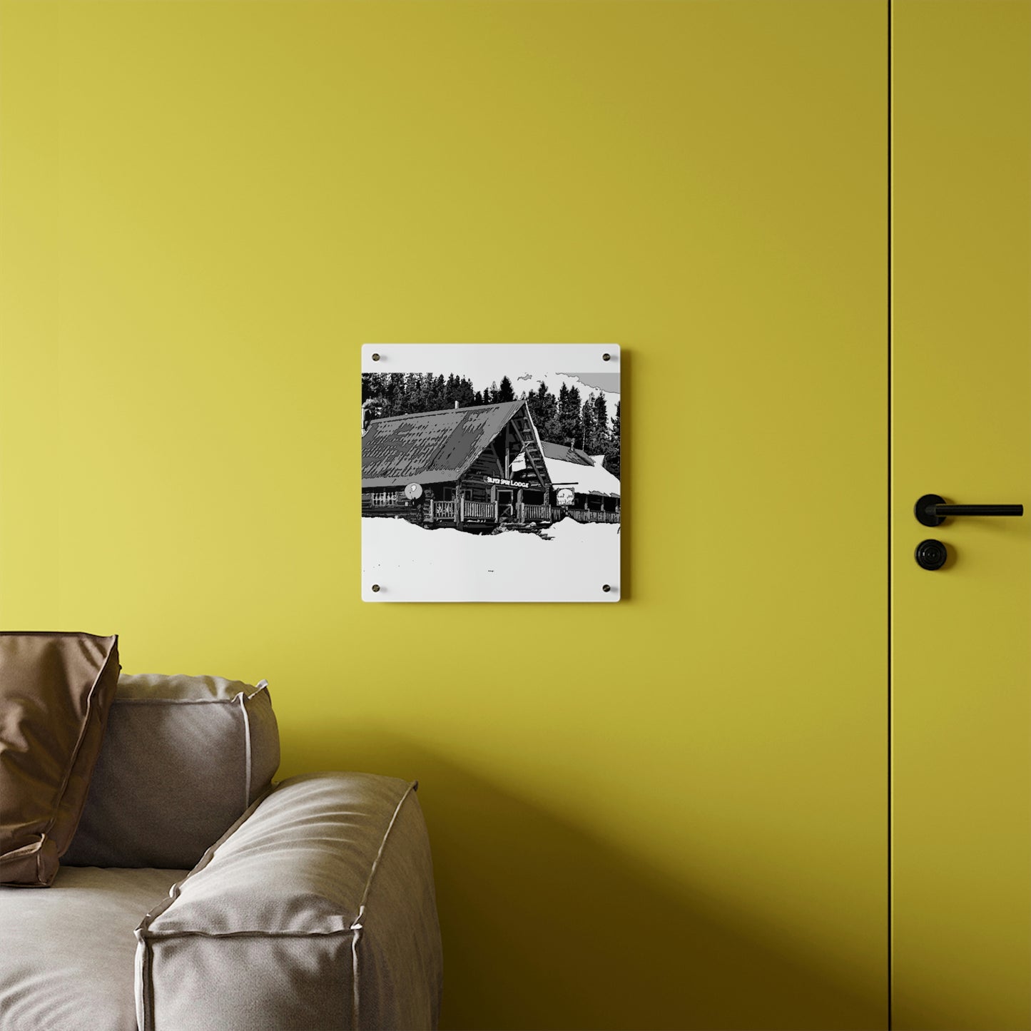 Acrylic Wall Art Panels ... A Beautiful Lodge & Back-Country Outfitter In A Mountain Town ... 'Dixie, Idaho, November 2022' ... Original Works ...