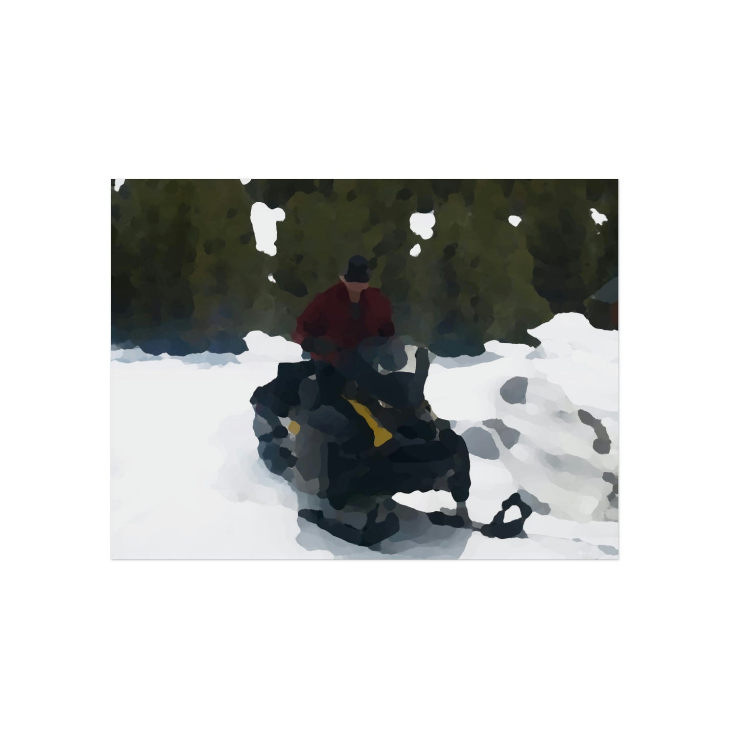 Aluminum Composite Panels ... "Snowmobiling A Mountain Paradise" ... Circa April 2021 ... Original Works ... (Full_Spectrum_Oilification ... )