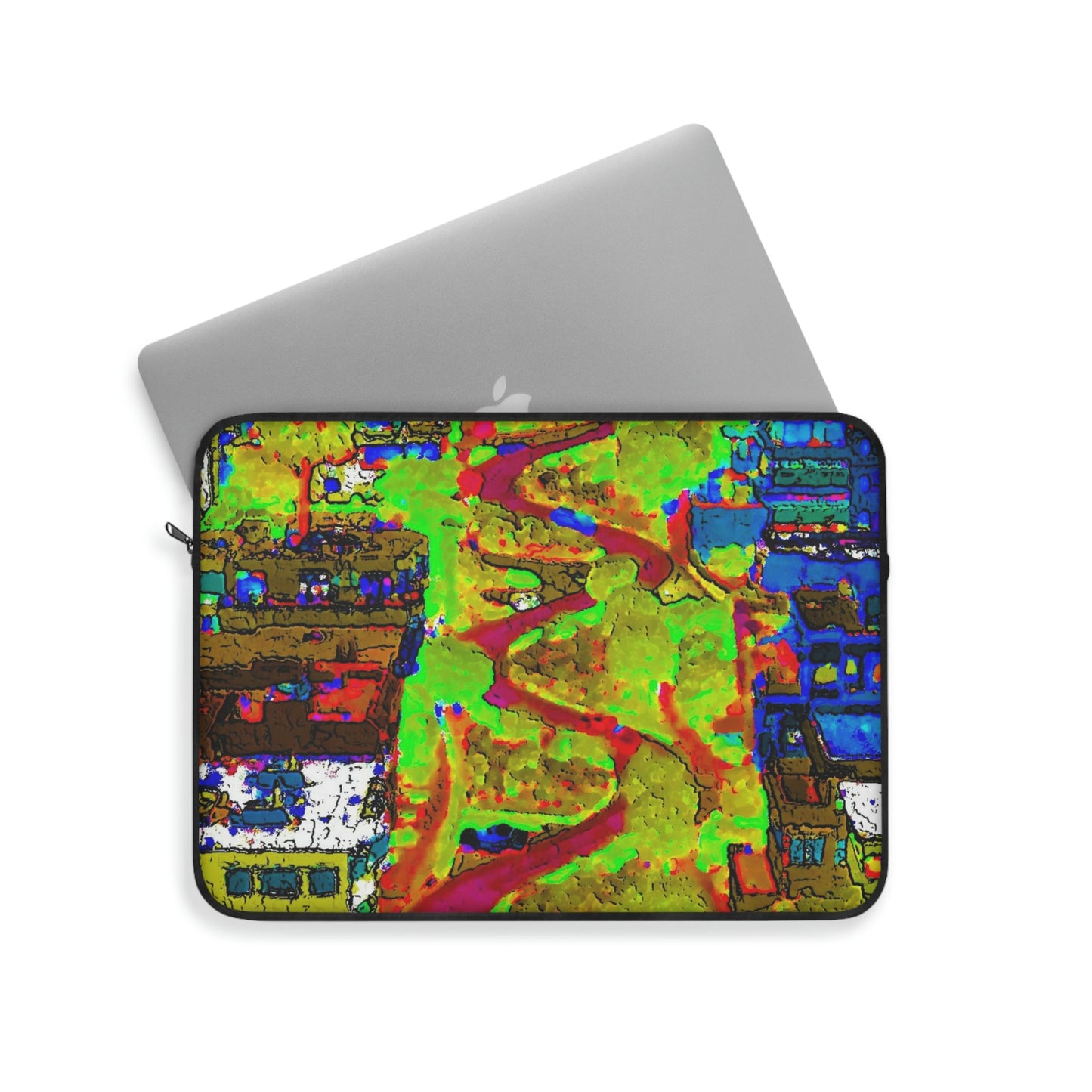 Laptop Sleeve ... A Crazy Street ... 'Eight Winding Curve-Switchbacks' ... "Lombard Street, San Francisco, CA' ... Family Archives: 1970's ... Original Works ...