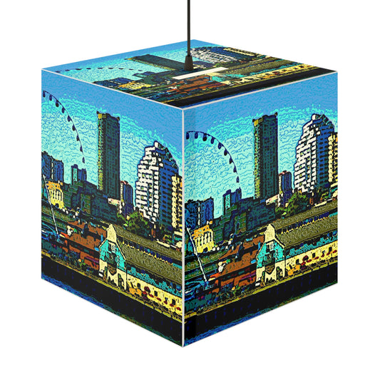 Light Cube Lamp ... That Classic Wheel ... 'Seattle's Wheel' ... & An Old Classic Waterside Vendors ...  'Family Archives' ... Original Works ...