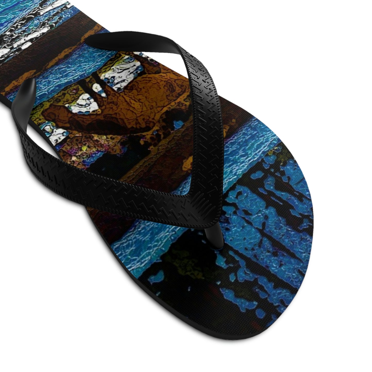 Unisex Flip-Flops ...  A Horse ... A Saddle ...  Foraging Through The Snow ...  An_Asses 'Cry' ... Central Idaho, November 2022 ...  Original Works ..