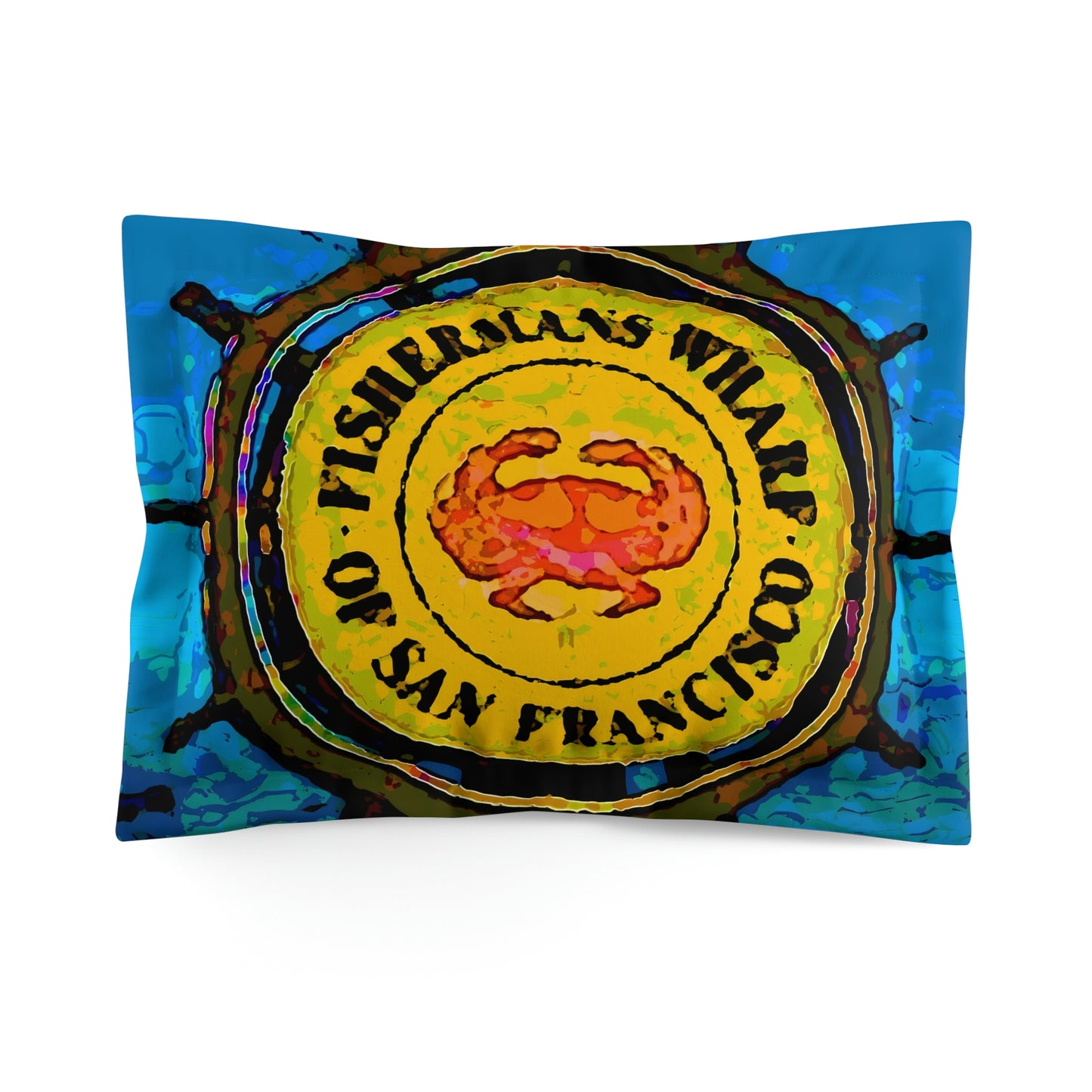 Microfiber Pillow Sham ... "No.9 Fishermen's Grotto - Fishermen's Wharf, SF, California" ... Family Archives: 1970's ... Original Works ...