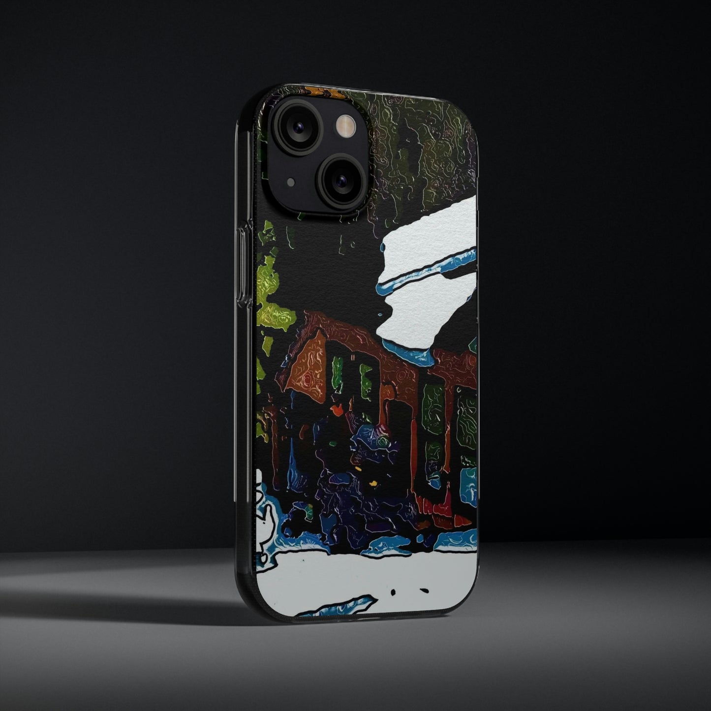 Soft Phone Cases ... "A Rider Passeth-Through-It" ... Colors Galore & A Bit Of Impressionism ... Original Works. Winter 2021. Central Idaho. Rendering Time: 12 Hours ...