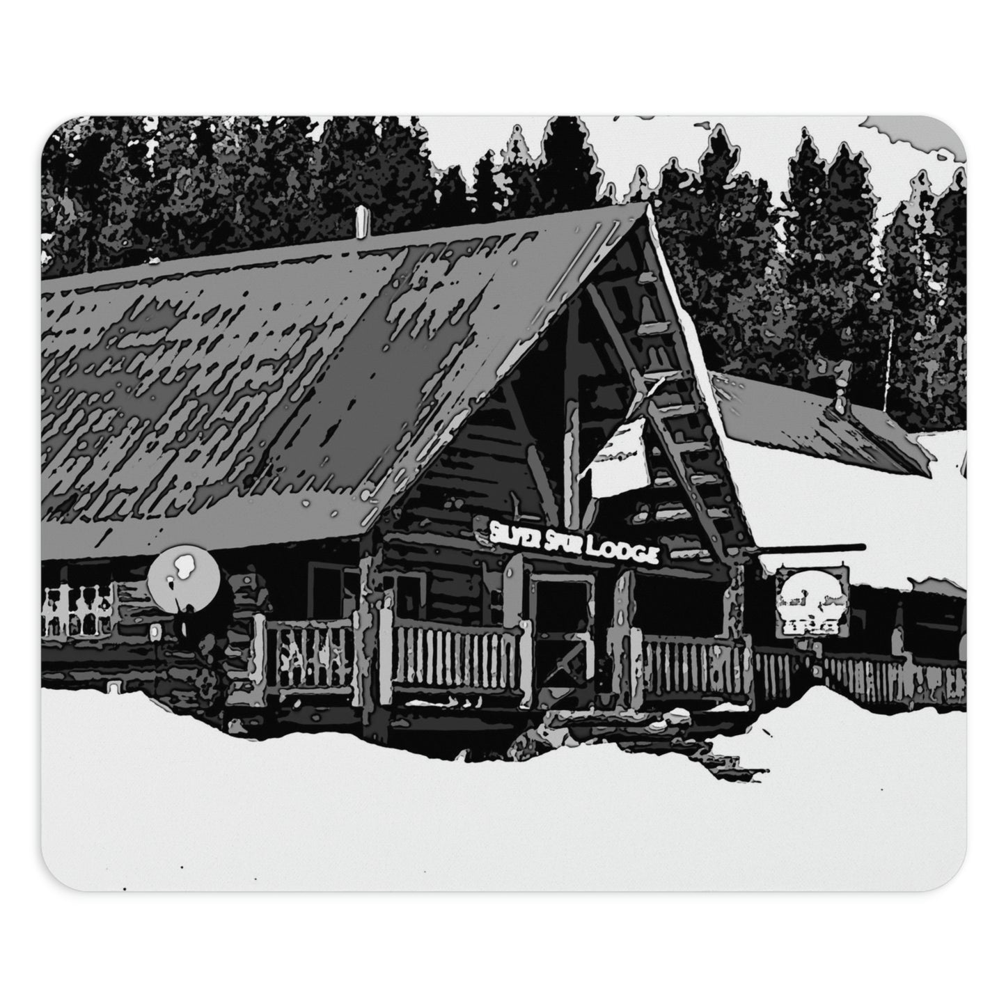 Mouse Pad ... A Beautiful Lodge & Back-Country Outfitter In A Mountain Town ... 'Dixie, Idaho, November 2022' ... Original Works ...