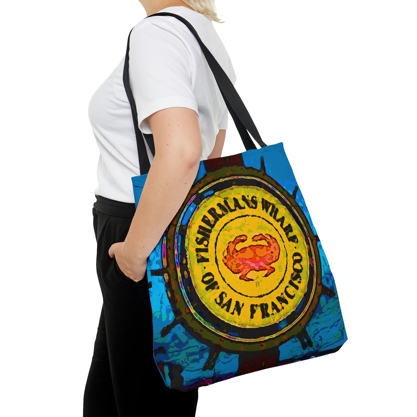 AOP Tote Bag ... "No.9 Fishermen's Grotto - Fishermen's Wharf, SF, California" ... Family Archives: 1970's ... Original Works ...