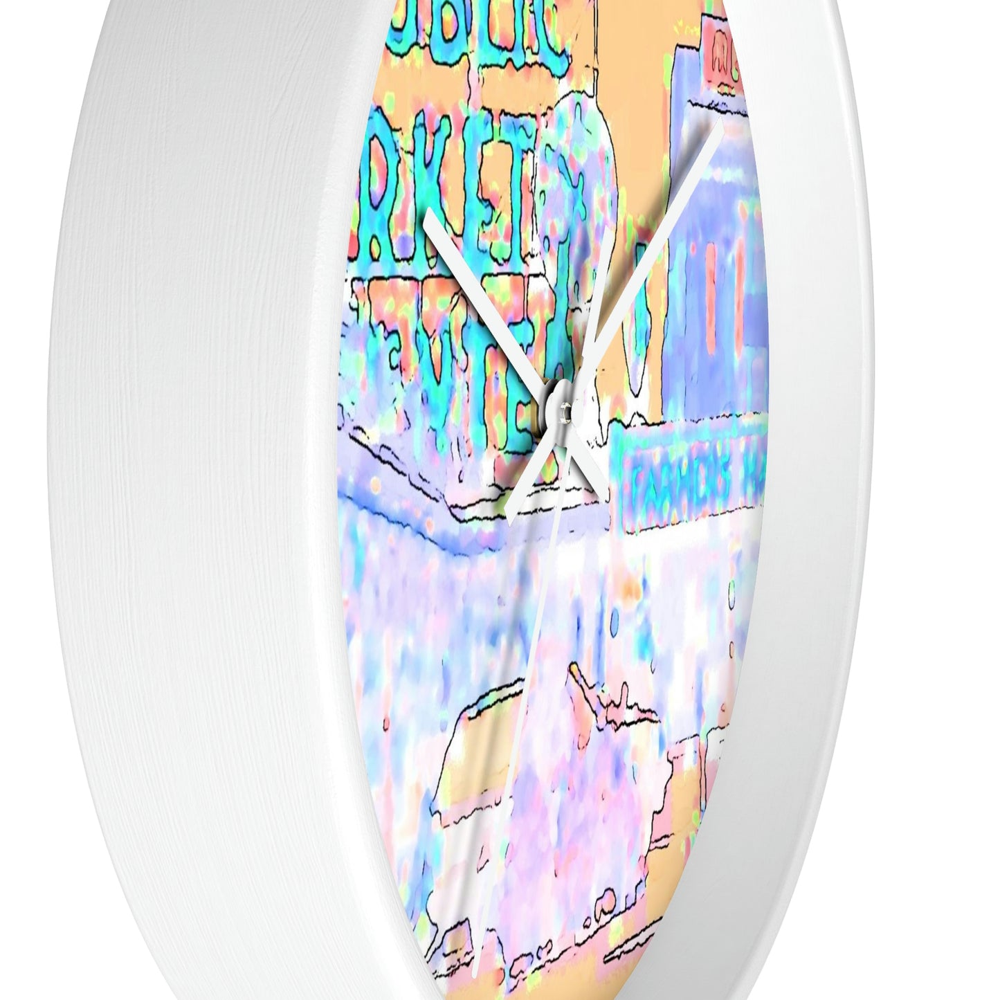 Wall clock ... 'Keep Time' ... The Market-Way ... "At Seattle's World Famous Pike Place Market."