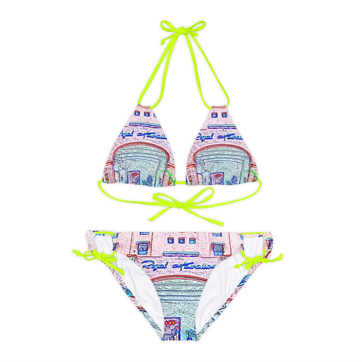 Strappy Bikini Set ... "La Grande Entree" At: 'The Pink Palace' ... The Royal Hawai'ian ... Honolulu, HI ... '27Oct2014' ... Original Works ...
