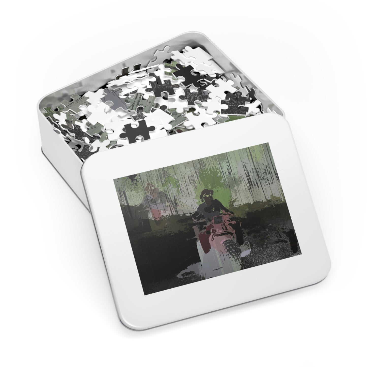 Jigsaw Puzzle (30, 110, 252, 500,1000-Piece) ... 3-Wheeln' N' Groovin The Mountain Roads ... Central Idaho ... Original Works ...