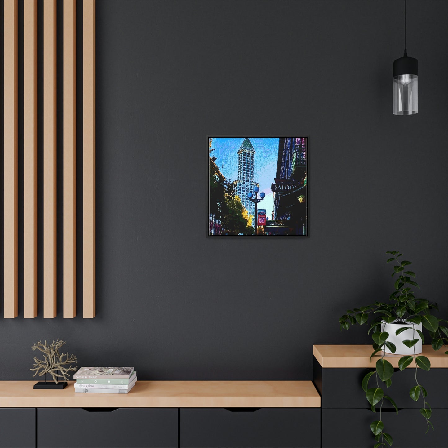 Gallery Canvas Wraps, Square Frame ...  Pioneer Square & Smith Tower ... 'That World Famous View' ... Colleague Supplied Photo ... Original Works ...