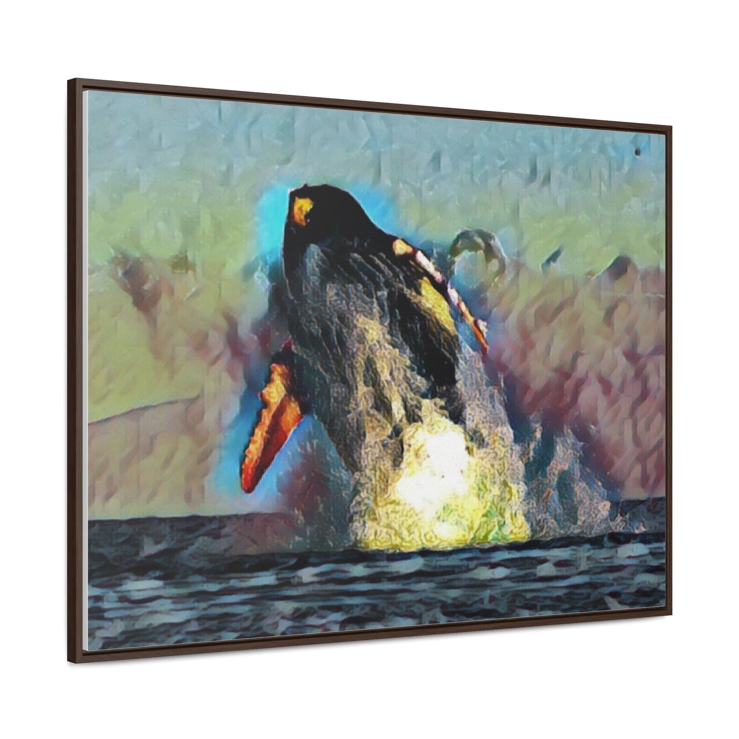 Gallery Canvas Wraps, Horizontal Frame ... An Extraordinary Humpback Breach ... 'With Explosive Energy' ... Family Archives (KPH) ... Circa: 21st Century. Maui, HI ... Original Works ...