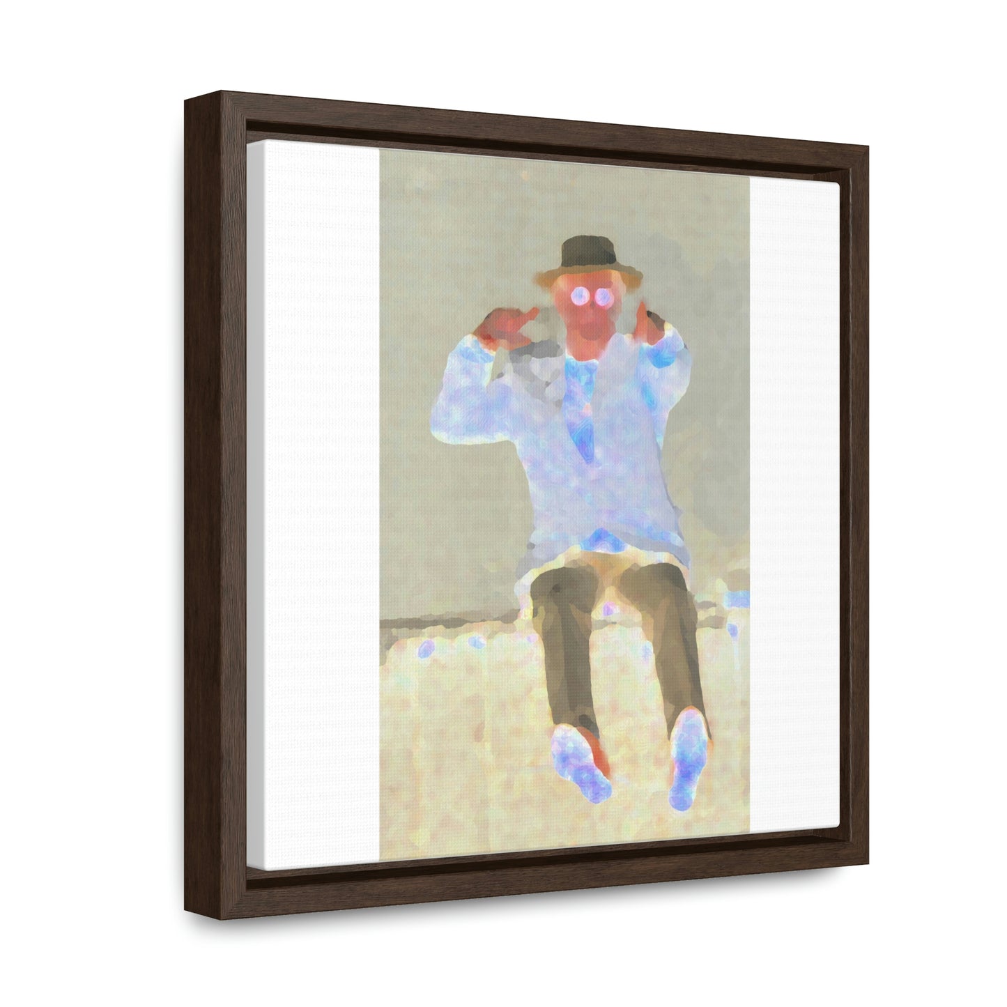 Gallery Canvas Wraps, Square Frame ... "Here's To You Friends & Associates" ... Geting-Er-Done ... Idaho / Washington Border (Lewiston, ID - Clarkston, WA) ... Original Works: Rendering Time: 8 Hours ...