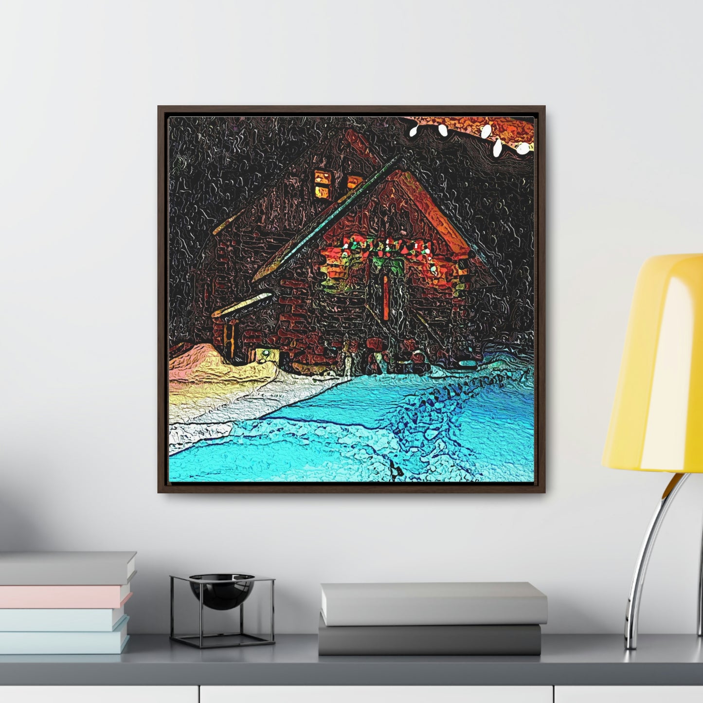 Gallery Canvas Wraps, Square Frame ... A Very Snowy November 2022 ... 'Mountains Of Central Idaho' ... Rhett Creek & Beyond ... Original Works: 10 Hours Rendering Time ...