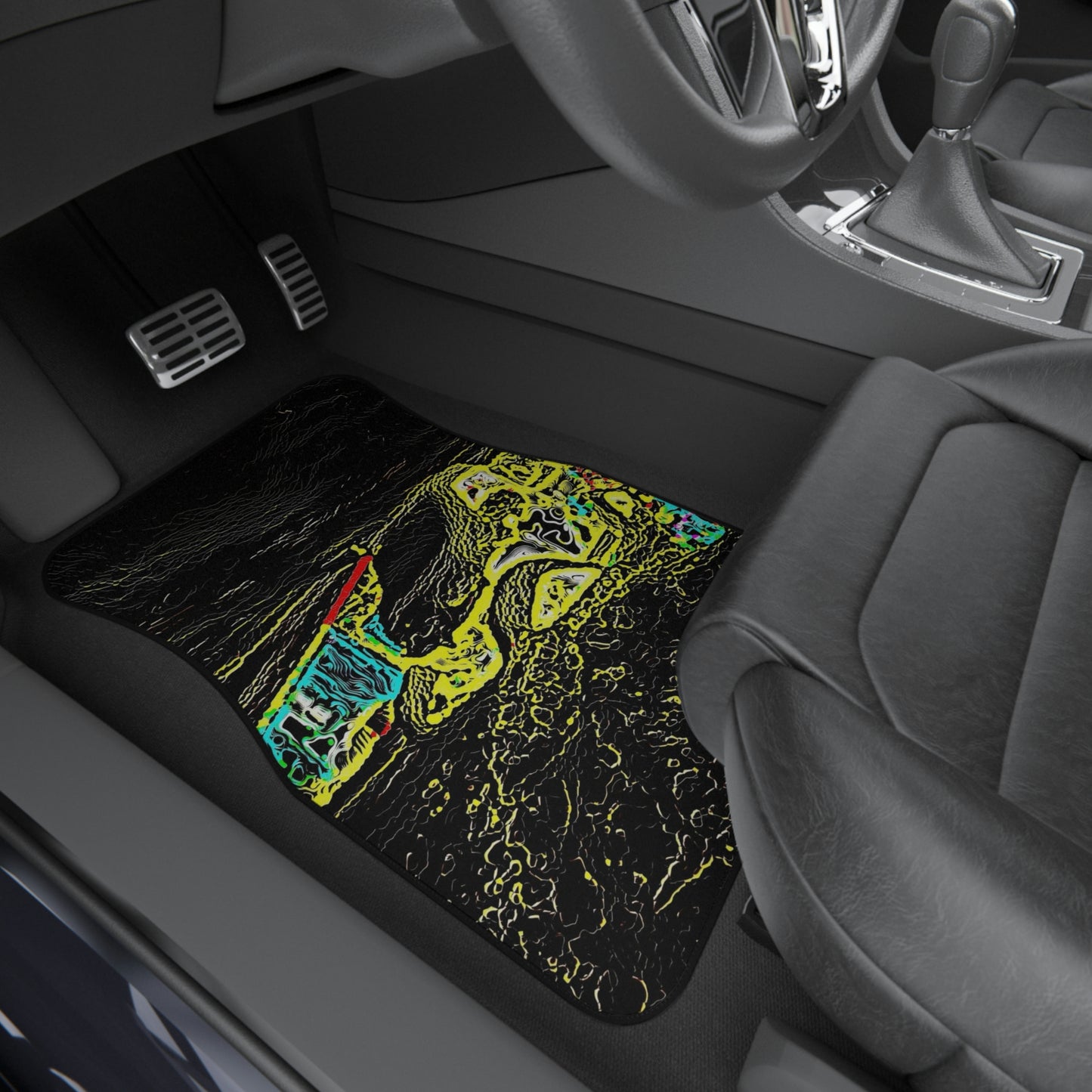 Car Mats (Set of 4) ... "Snow Vehicle In Snow Storm At-Rest" ... Circa 12Mar23 ... Central Idaho ... 18-Hours Rendering Time: Original Works ...