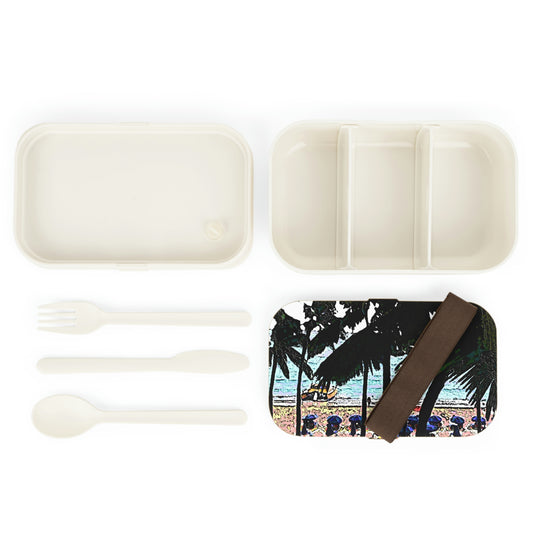 Bento Lunch Box ... "A Beautiful Beach Amongst The Palms" ... The Outrigger Waikiki, Honolulu, Oahu ... Original Works ...