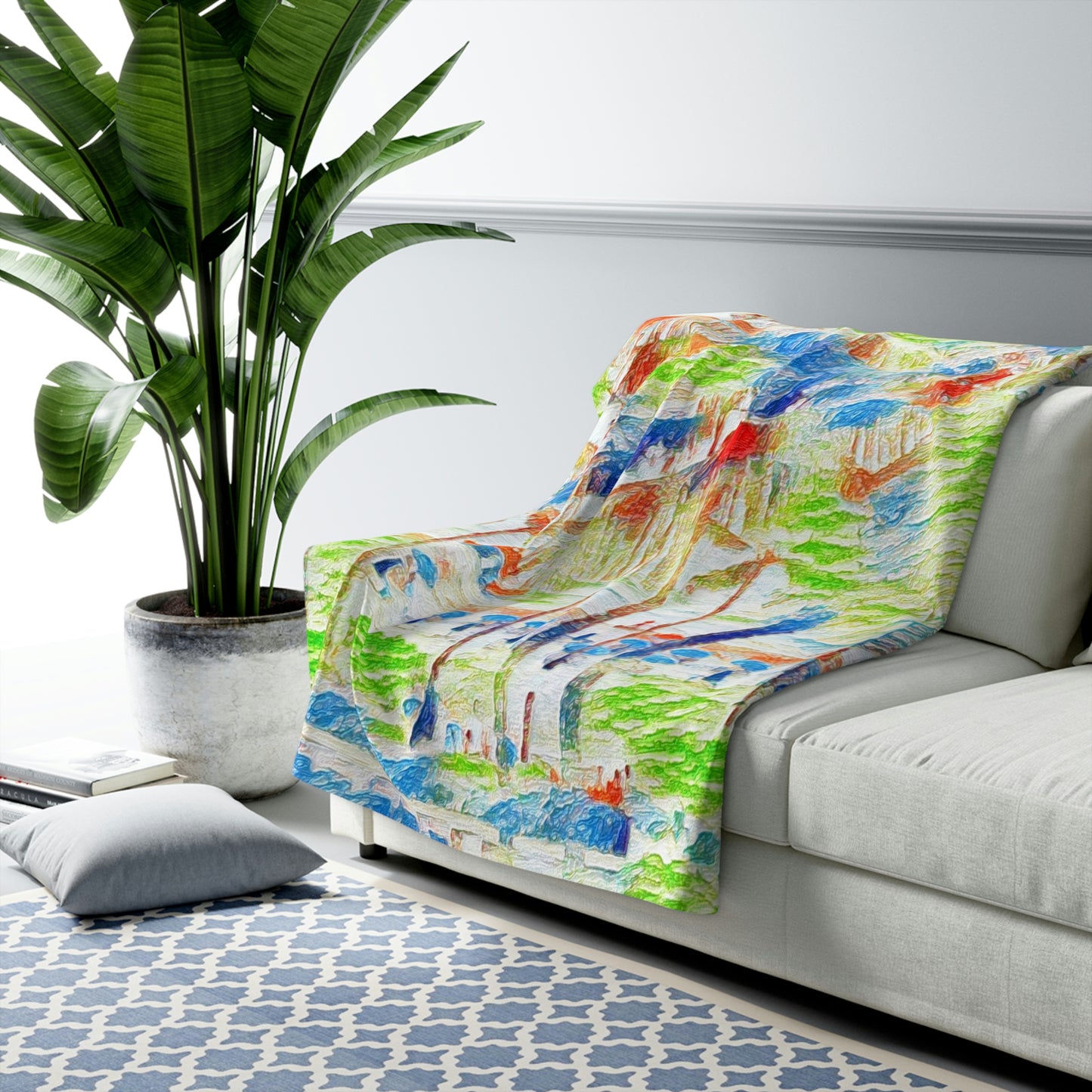 Sherpa Fleece Blanket ... "The Royal Hawai'ian: Waikiki Beach_Beach" ... Honolulu, HI ... October 2014 (Halloween) ... Original Works ...