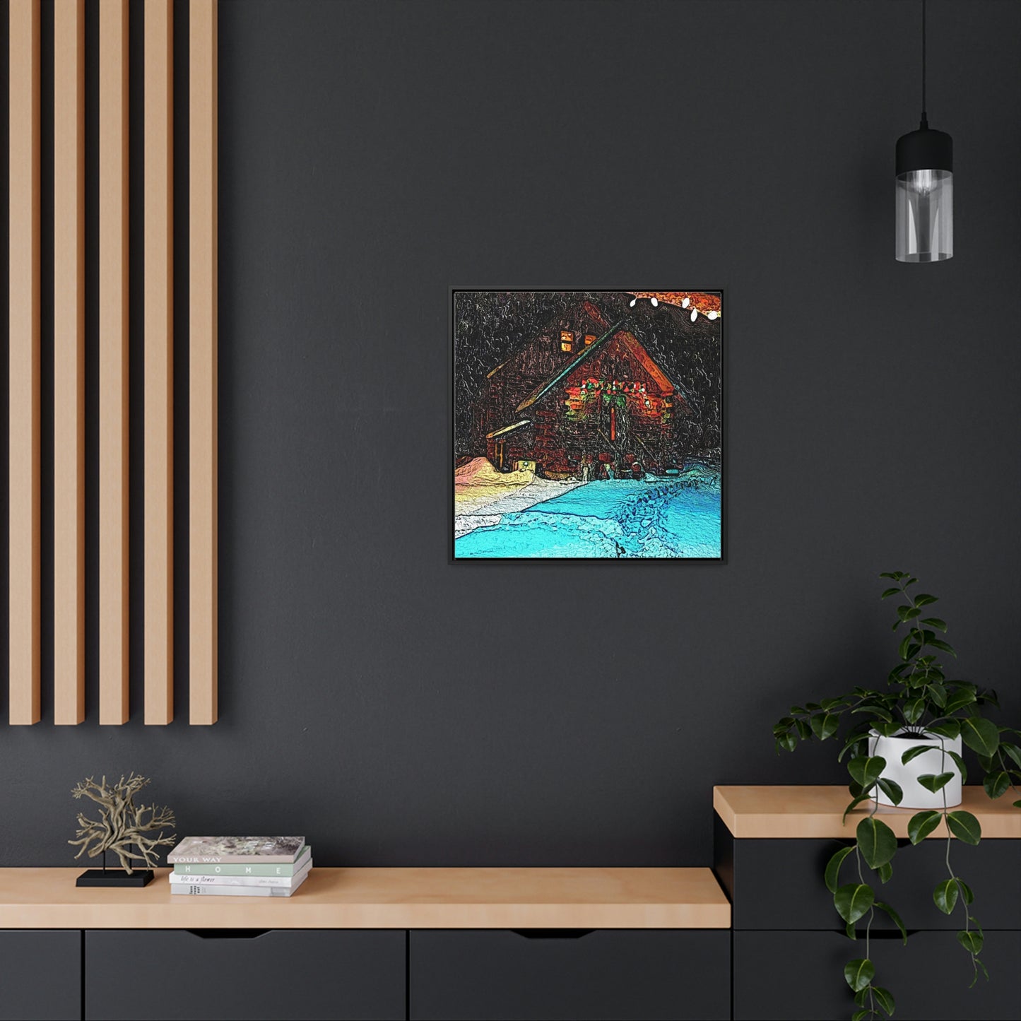 Gallery Canvas Wraps, Square Frame ... A Very Snowy November 2022 ... 'Mountains Of Central Idaho' ... Rhett Creek & Beyond ... Original Works: 10 Hours Rendering Time ...