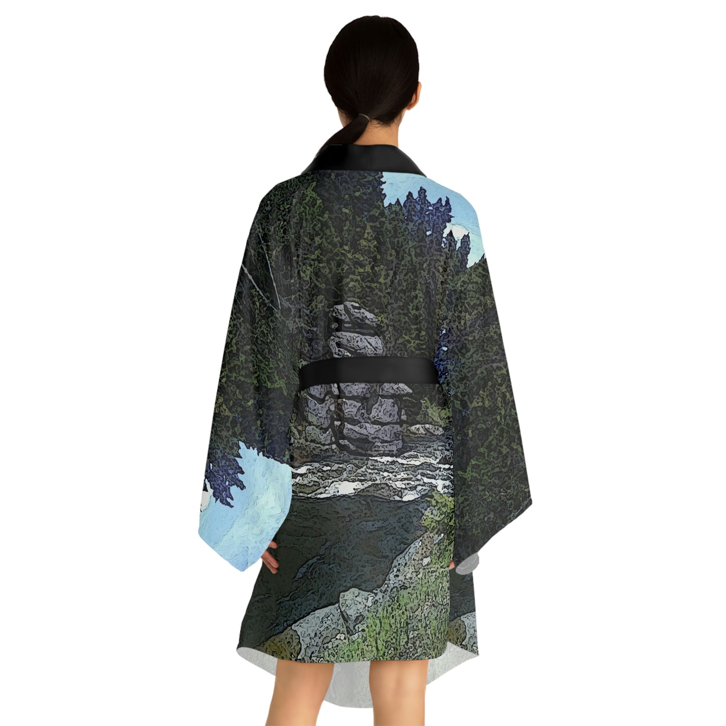 Long Sleeve Kimono Robe ..."I Am Innocent" ... Tricky-Dick Immortalized ... Nixon Rock: Along The River ... Central Idaho, Summer 2020 ... Original Works ...