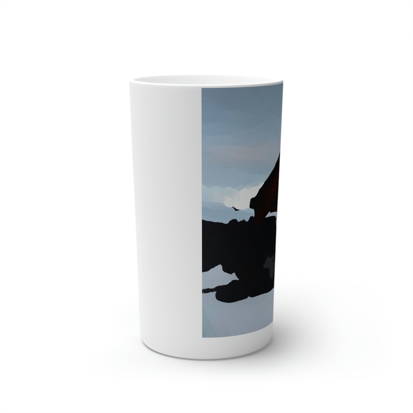 Conical Coffee Mugs (3oz, 8oz, 12oz) ... After An Intense Snow Storm ... 'Digging Out' ... A Vehicle & Cabin "In The Mountains" ... March 2023 ... Original Works ...
