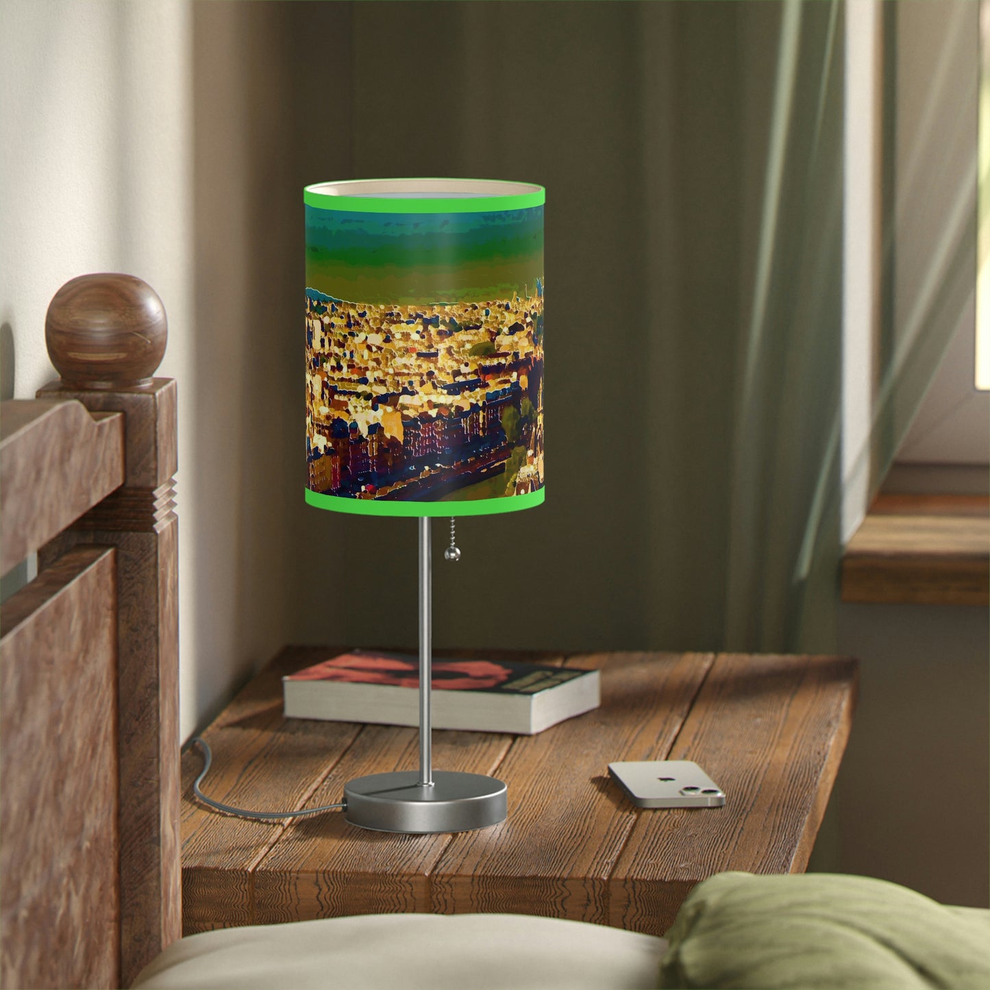 Lamp on a Stand, US|CA plug ... Au Paris ... "Along The River Seine" ... Barbara Joan Bonnel-Holt: 1972 ... Original Works ...