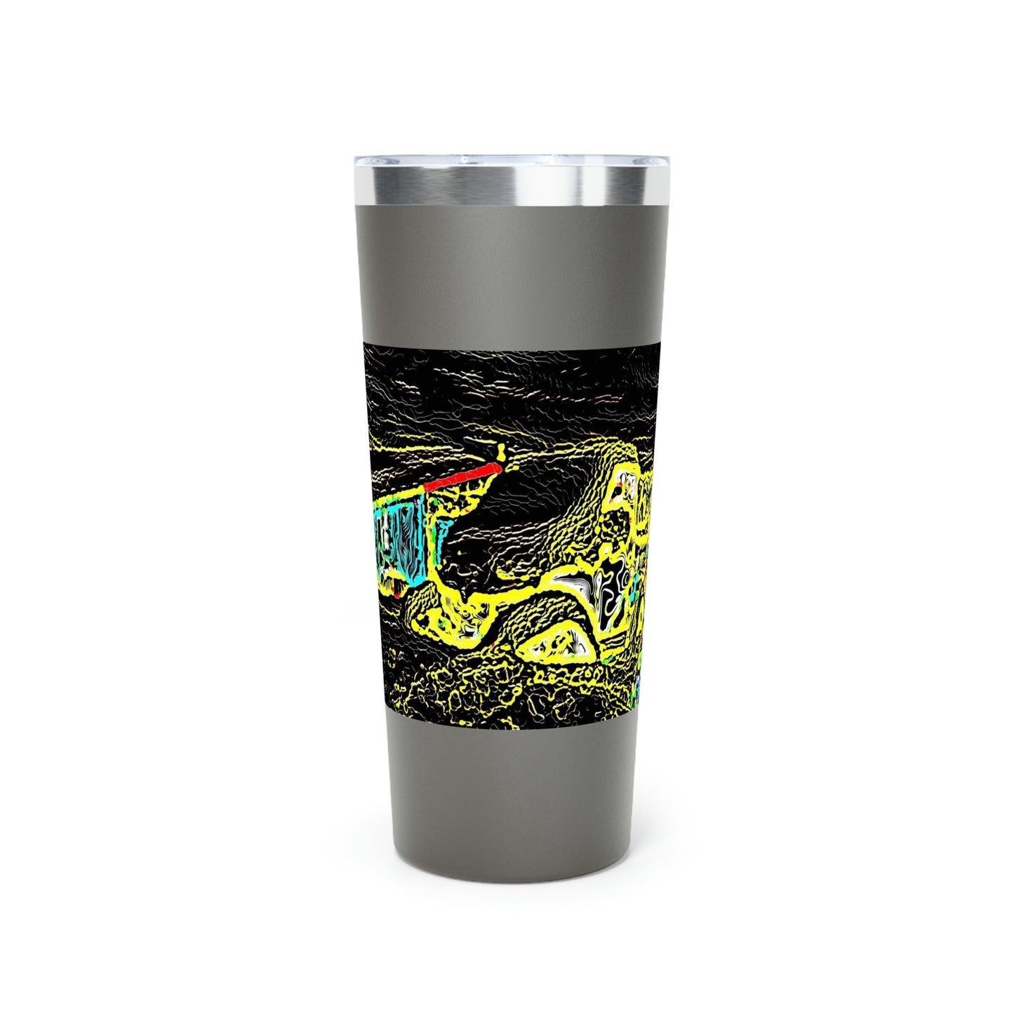 Copper Vacuum Insulated Tumbler, 22oz ... "Snow Vehicle In Snow Storm At-Rest" ... Circa 12Mar23 ... Central Idaho ... 18-Hours Rendering Time: Original Works ...