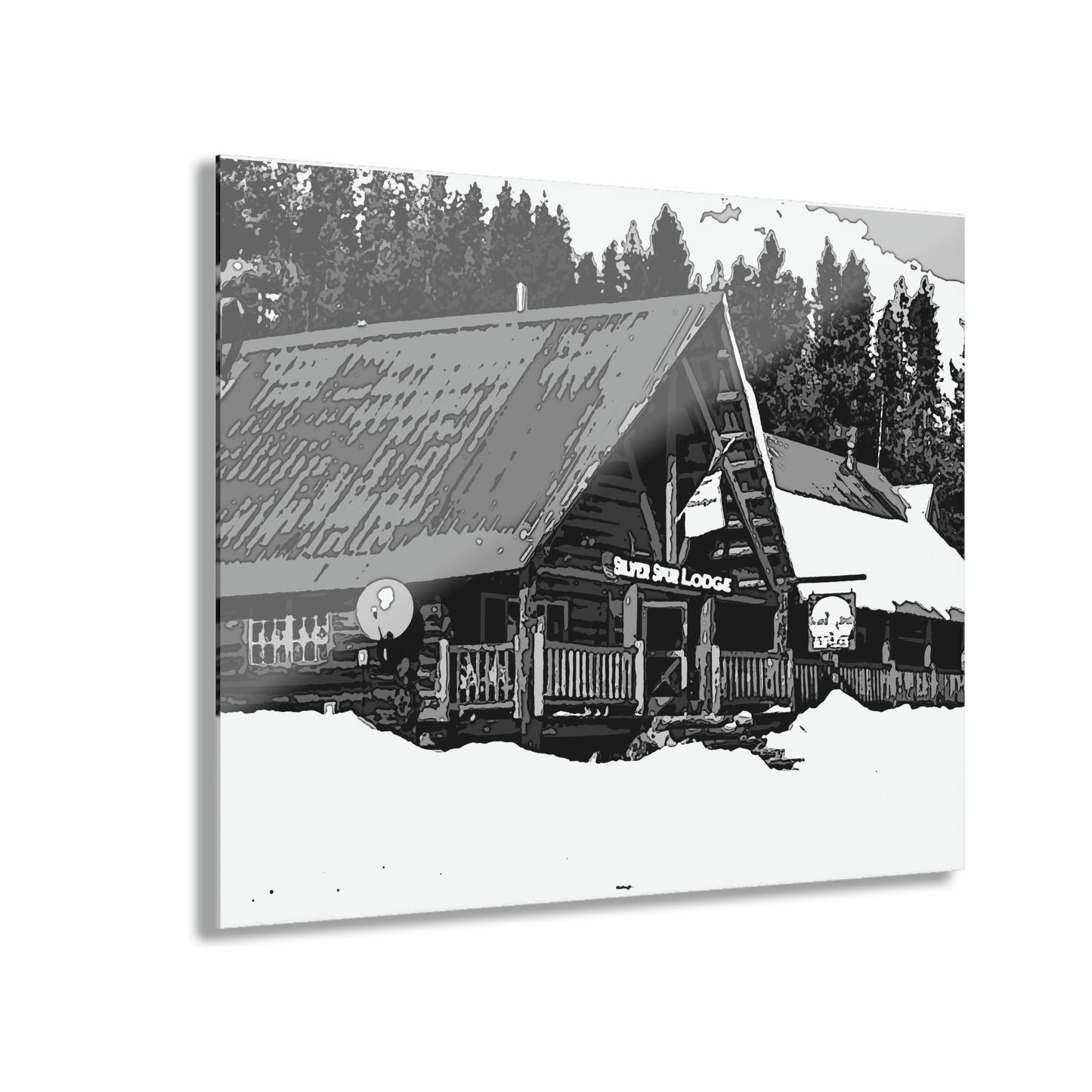 Acrylic Prints (French Cleat Hanging) ... A Beautiful Lodge & Back-Country Outfitter In A Mountain Town ... 'Dixie, Idaho, November 2022' ... Original Works ...