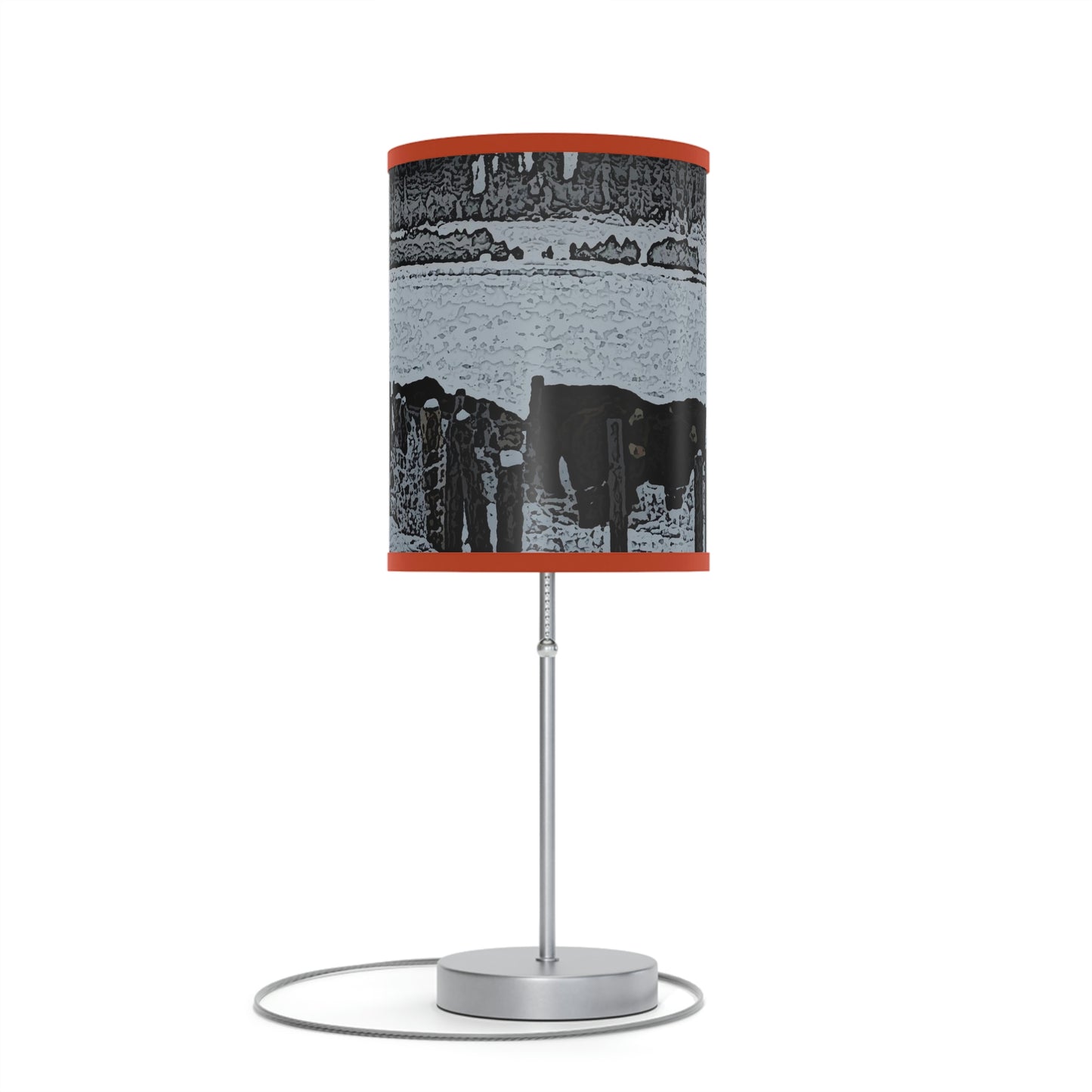 Lamp on a Stand, US|CA plug ... A Quiet Morning ... "Along The Red River & Nature Preserve Plateau" ... Jan23 ... Original Works ...