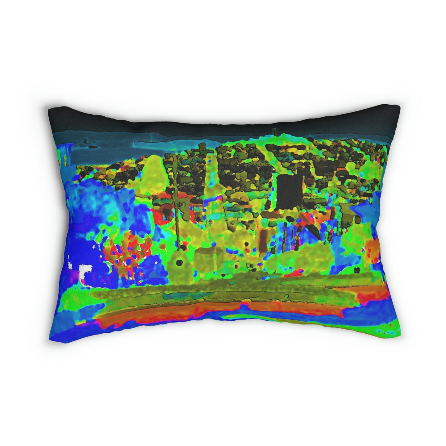Spun Polyester Lumbar Pillow ..."Lombard Street San Francisco, CA, USA" ... Family Archives 1970's ... Original Works ...